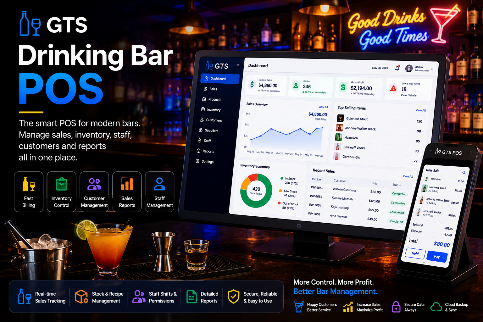 GTS Drinking Bar POS